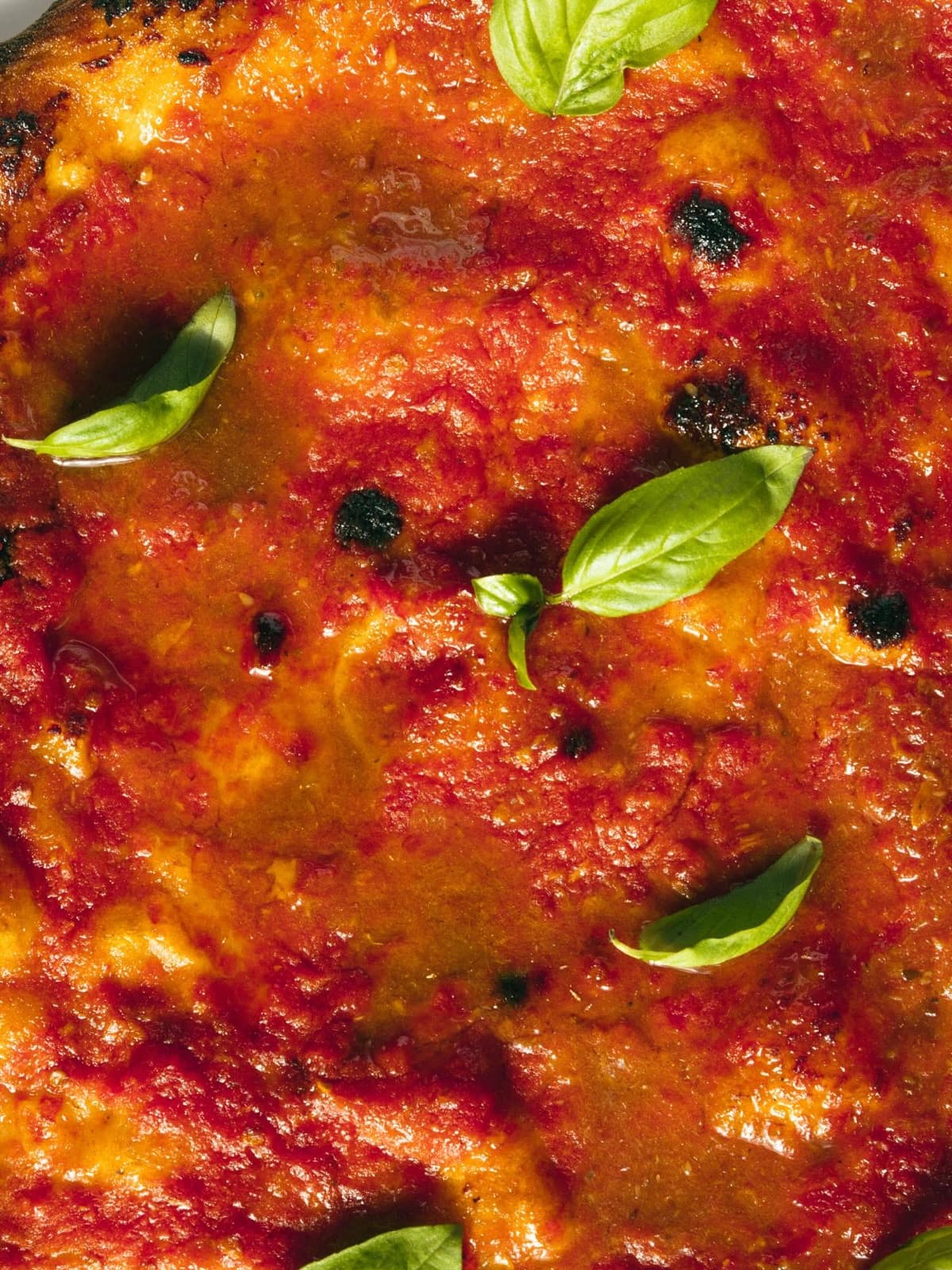 Sourdough pizza with anchovy oil